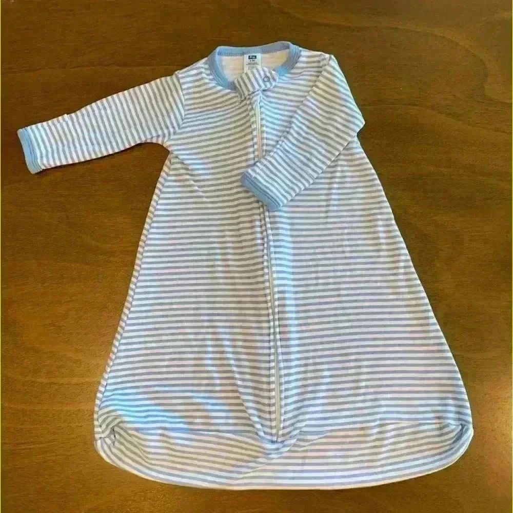 Hudson Baby 0-3M Sleep Sacks 2 Blue Whale Striped‎ Wearable Blankets (0815)